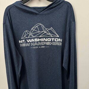Blue Mt Washington Souvenir Hoodie-T (wicking) size XL